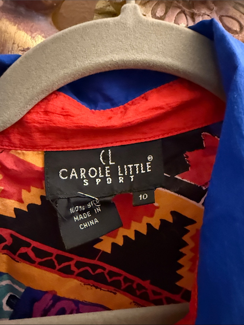 Vintage Carole Little Sport Oversized Silk Blouse - Picture 2 of 6